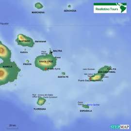 Reisekarte 8 Tage östliche Galaoagos-Inseln
