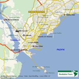 Reisekarte Panama Stadt -  Lebendige Metropole